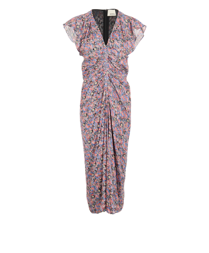 Isabel Marant Lyndsay Dress, &pound;110, Clothing, Blue/Red/Silver, Viscose, Front view