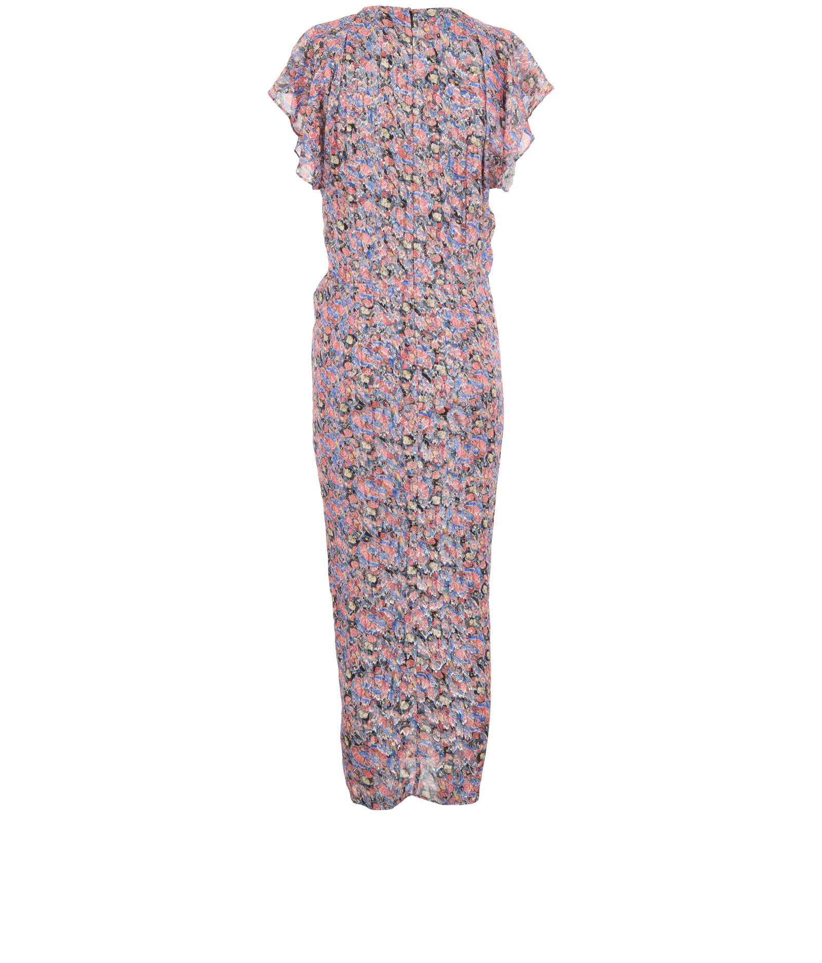 Isabel Marant Lyndsay Dress, &pound;110, Clothing, Blue/Red/Silver, Viscose, Back view