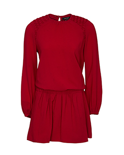 Isabel Marant Rouche Shoulder Dress, Triacetate, Red, UK 8