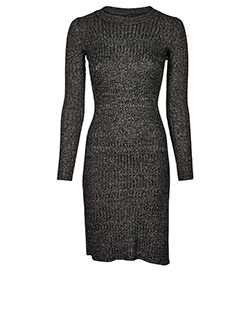 Isabel Marant Fitted Knitted Dress, Linen/Wool, Black, 6, 2*