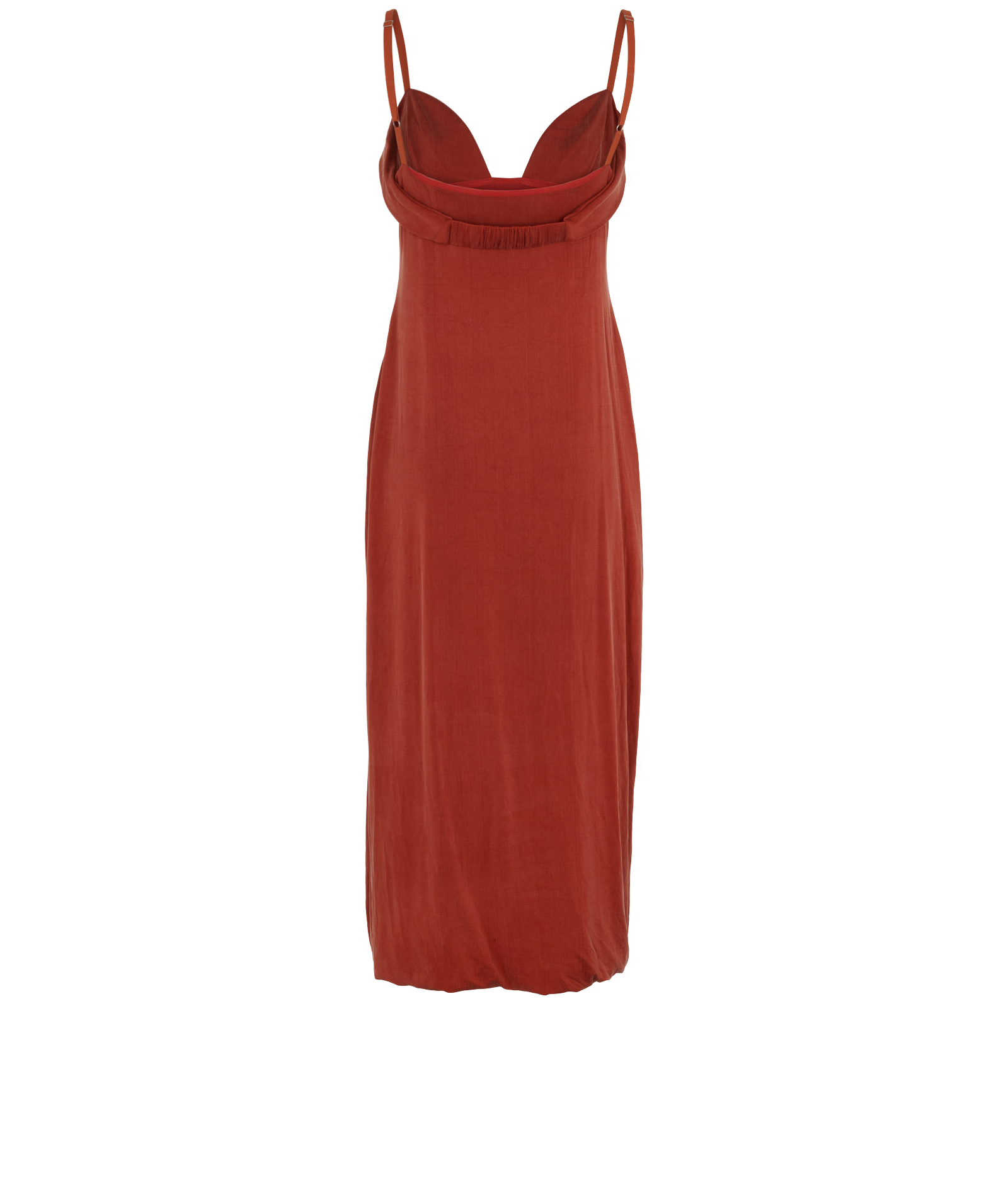 Jacquemus Le Raphia Midi Dress, &pound;80, Clothing, Orange, Silk, Back view