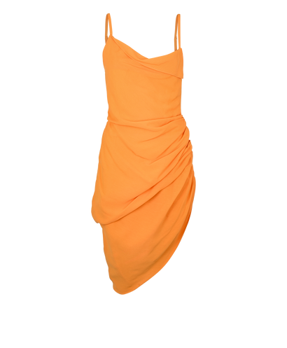 Jacquemus Le Papier Saudade Dress, £130, Clothing, Orange, Viscose, Front view