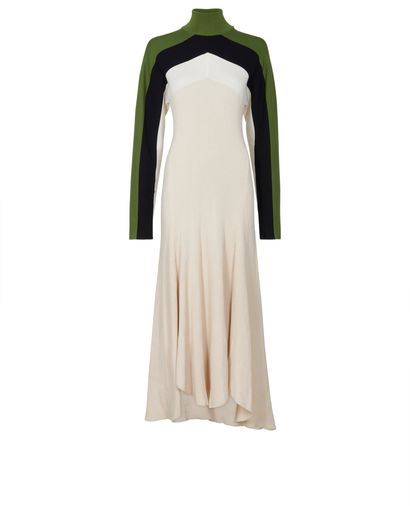 Jil Sander Dress, &pound;250, Clothing, Cream/Green, Cotton, Front view