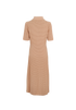 Joseph Striped Midi Dress, &pound;160, Clothing, Brown/Pink, Wool, Back view