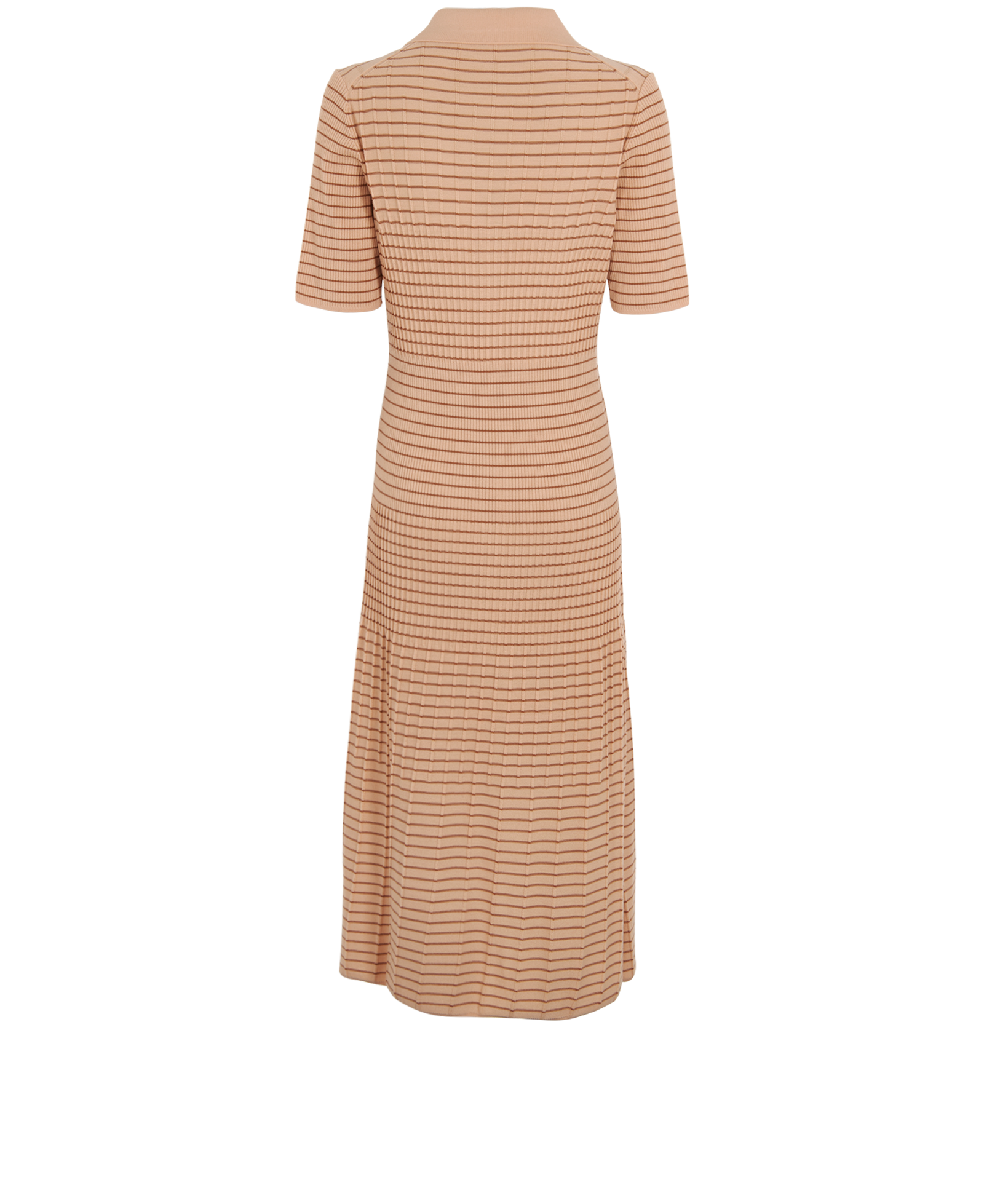 Joseph Striped Midi Dress, &pound;160, Clothing, Brown/Pink, Wool, Back view