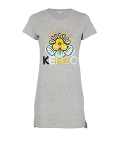 Kenzo Logo T-Shirt Dress, Cotton, Grey, Sz M, 2*