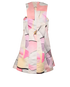 Kenzo Sleeveless Printed Mini Dress, £120, Clothing, Pink/White/Yellow, Polyester (Polymer), Back view