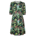Kenzo Forest Print Dress, £150, Clothing, Green, Cotton, Front view