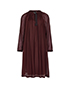 Lanvin Burgundy Silk Dress, front view