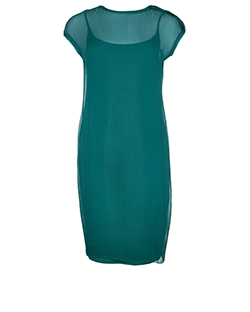 Lanvin Sleeveless Zipped Dress, Bamboo/Cotton, Green, M, 3