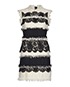 Lanvin Tweed & Lace Sleeveless Dress, front view