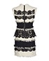 Lanvin Tweed & Lace Sleeveless Dress, back view