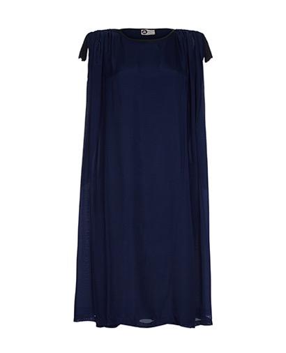 Lanvin Blue Cape Dress, front view