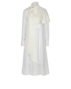 Loewe Layered Shirt Dress, Cotton/Silk, White,6, 3*