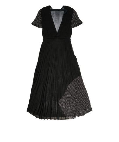 Loewe Polka Dots Pleated Dress, front view