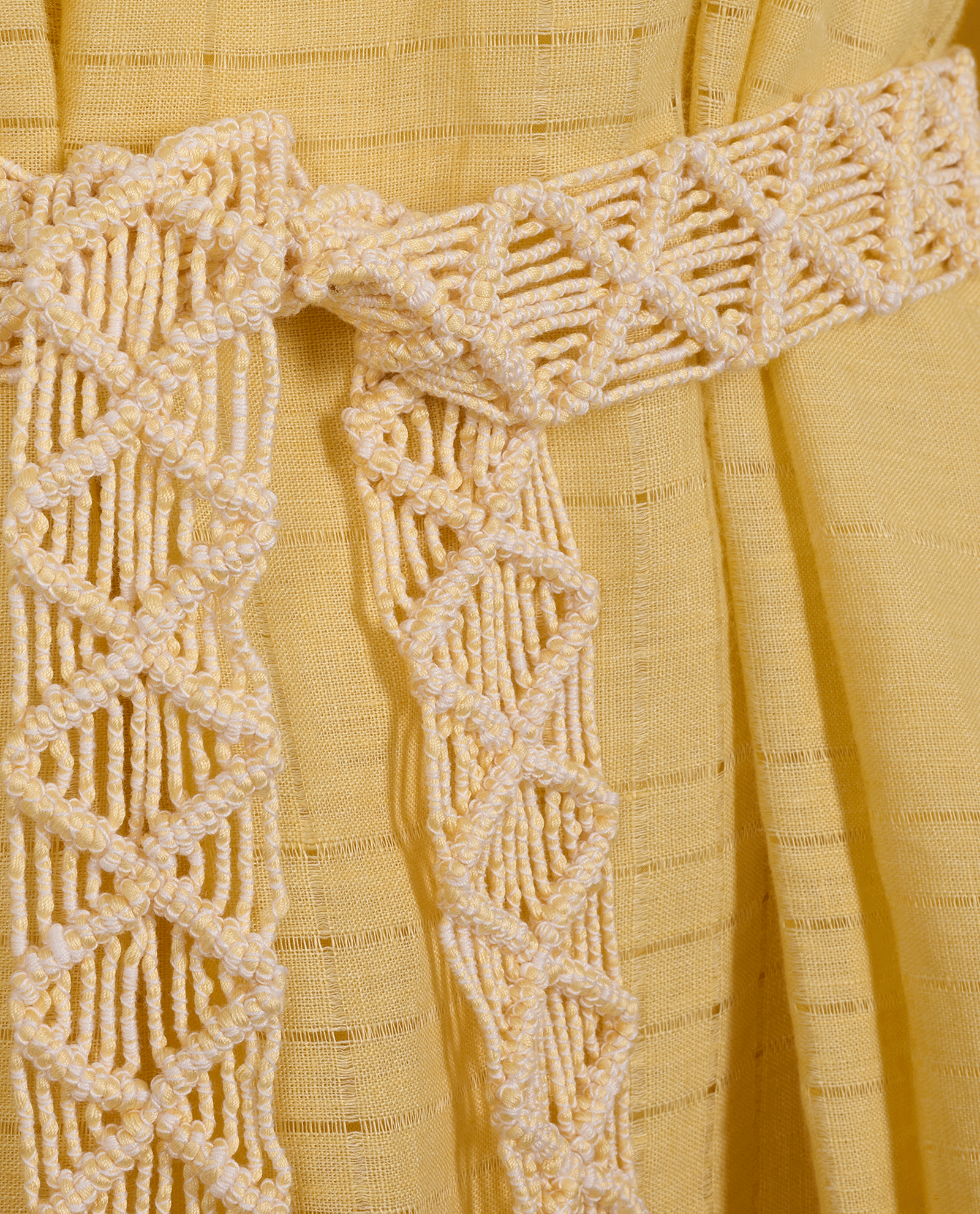 Loro Piana Medea Belted Dress, &pound;350, Clothing, Yellow, Cotton, Other view