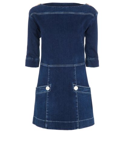denim louis vuitton dress Mid-length dress Louis Vuitton Black size 36 FR in Denim - Jeans