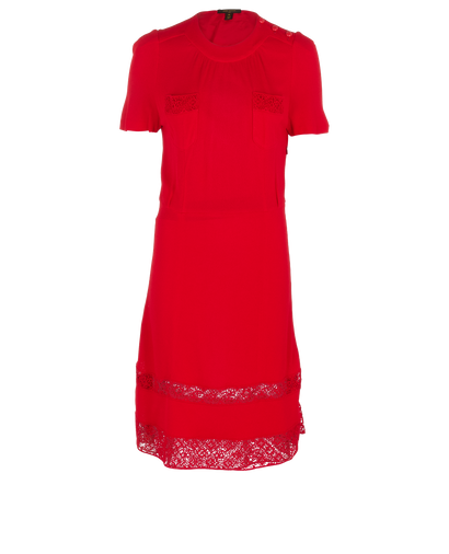 Louis Vuitton Vintage Dress, &pound;140, Clothing, Red, Silk/Viscose, Front view