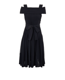 Louis Vuitton Pleated Dress, Silk, Black, UK6, 2*