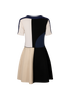 Louis Vuitton Knit Skater Dress, &pound;350, Clothing, Beige/Black/Navy, Wool, Back view