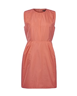 Louis Vuitton Sleeveless A-Line Dress, Polyester/Silk, Peach, UK 10