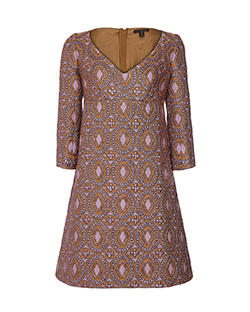 Louis Vuitton Metallic Embroidered Dress, Acrylic/Wool, UK 12