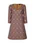 Louis Vuitton Metallic Embroidered Dress, front view