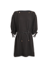 Louis Vuitton Short Sleeve Belted Dress, &pound;350, Clothing, Black, Silk, Front view