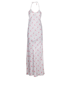 Marni Floral Haltereck Maxi Dress, Acetate, Cream, UK 12, 2*