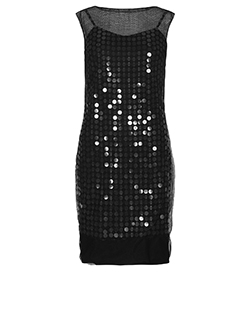 Maison Margiela Sequin Spot Dress, Polyester, Black, UK 10