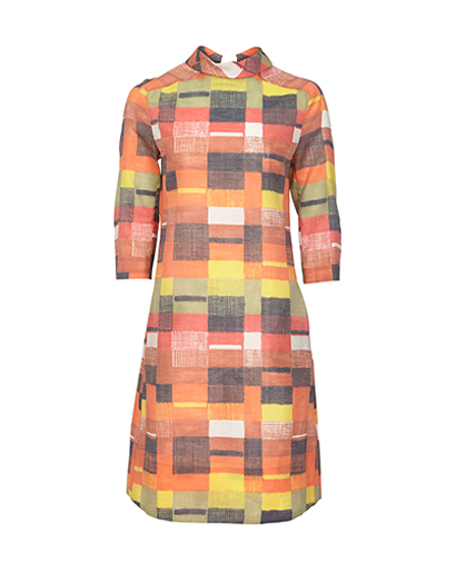 Marni Asymmetric Printed Dress, front view