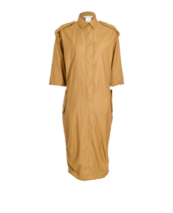 Max Mara Shirt Dress, Cotton, Tan, UK 6, 3*
