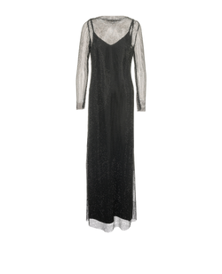 Max Mara Embellished Cage Dress With Slip, Poly, Black, UK 10, 2*