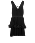 Stella McCartney Pleated Ruffle Waist-Tie Dress, front view