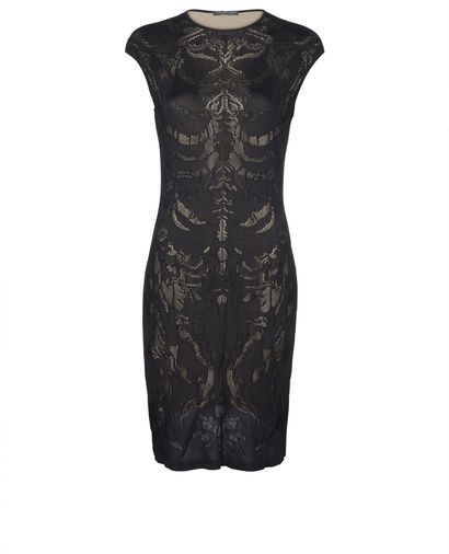 Alexander McQueen Sleeveless Dress, &pound;180, Clothing, Black, Viscose, Front view