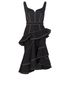 Alexander McQueen Ruffled Denim Dress, £140, Clothing, Black, Cotton, Front view