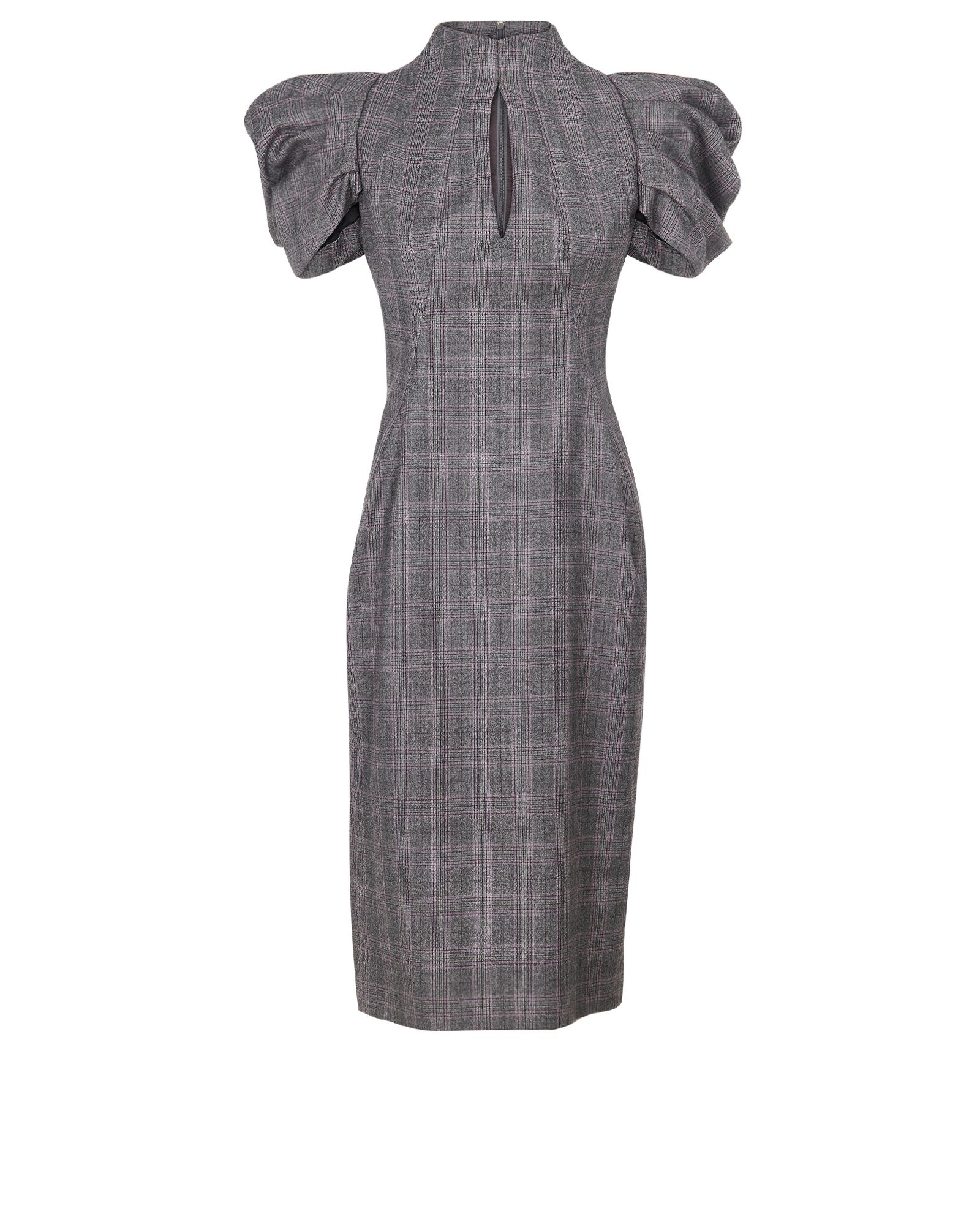 knee length dresses for ladies Blue Puff Sleeve Pax Midi Dress