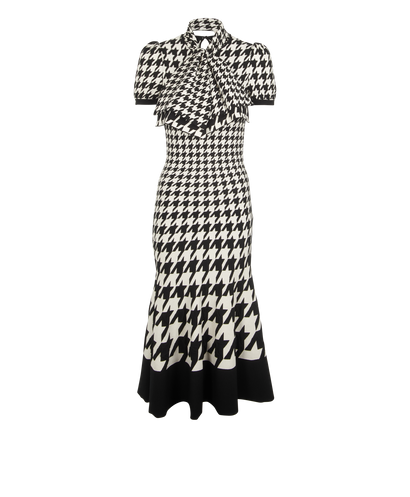 Alexander McQueen Houndstooth Dress, &pound;350, Clothing, Black/White, Wool, Front view