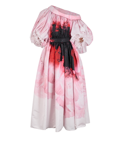 Alexander McQueen 2021 Anemone Shoulder-Off Dress, &pound;595, Clothing, Pink, Polyester (Polymer), Front view