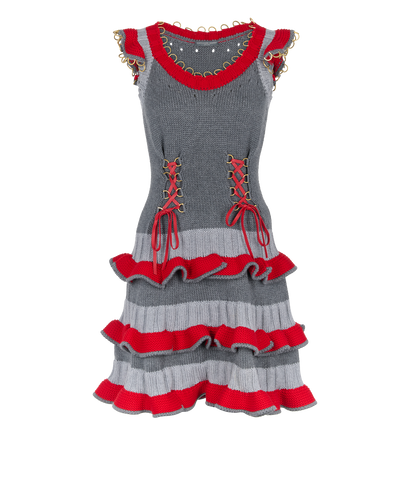 Alexander McQueen Embellished Knitted Dress, front view