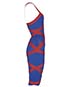 Alexander McQueen Asymmetric Striped Bodycon Dress, side view