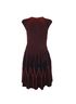 Alexander McQueen Red Piping Short Sleeves Dress, front view