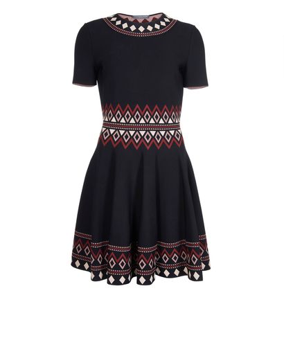 Alexander McQueen Diamond Print Knit Dess, front view