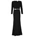 Alexander McQueen Crystal Embellished Belted Gown, front view