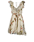 Alexander McQueen Short Ruffle Floral Dress, back view