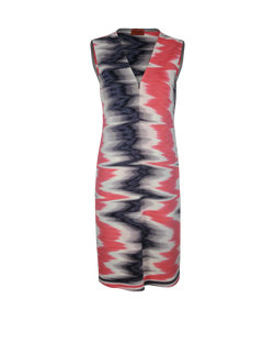 Missoni Sleeveless Printed Dress, Wool, Multi, UK14, 3*