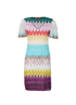 Missoni Short Sleeved Dress, &pound;195, Clothing, Blue/Green, Silk, Front view