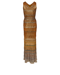 Missoni Ombre Maxi Dress, Rayon/Wool, Gold/Blue, 10, 3*