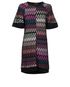 Missoni Chevron Mini Dress, &pound;120, Clothing, Black/Purple, Wool, Front view