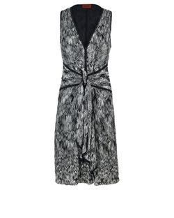 Missoni Chevron Mini Dress, Viscose, Black/White, UK12, 3*